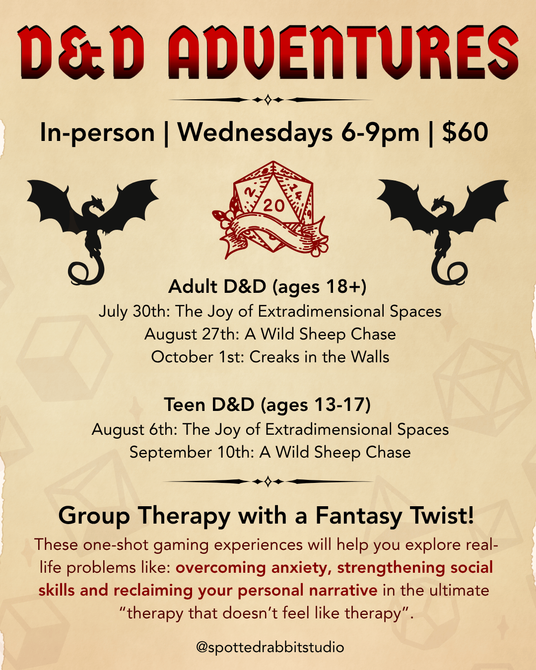 D&D ADVENTURES updated