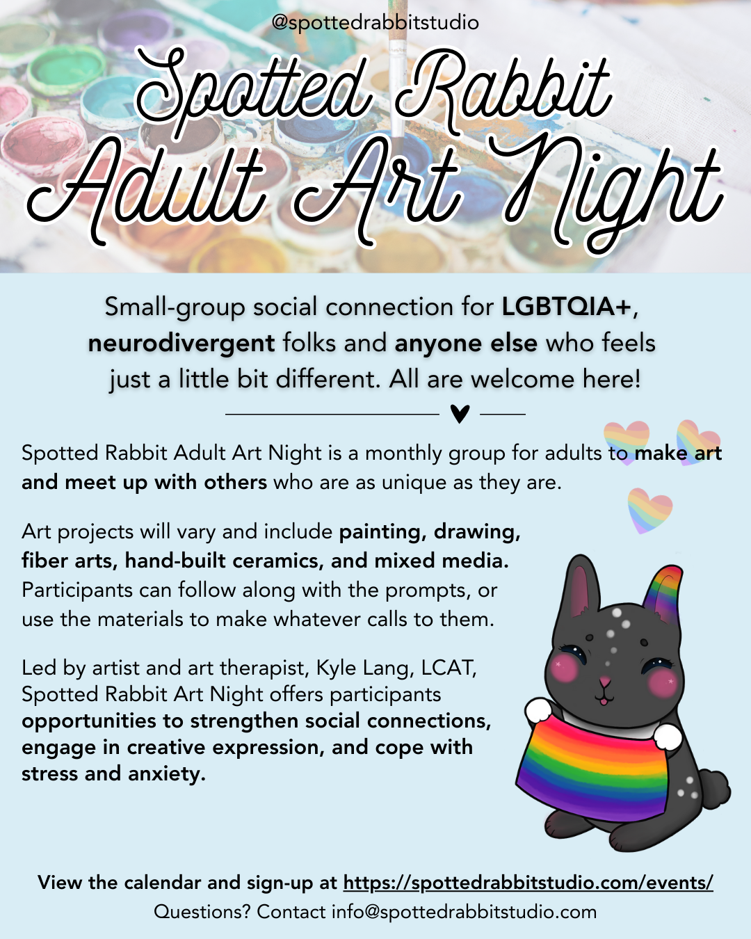 Spotted Rabbit Adult Art Night